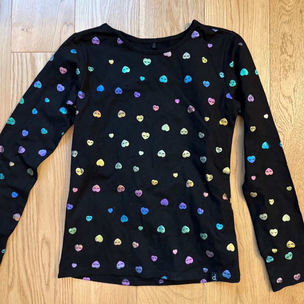 Kids' Heart Pattern Long Sleeve Shirt
